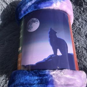Royal Plush Raschel Blanket Soft throw blue/purple